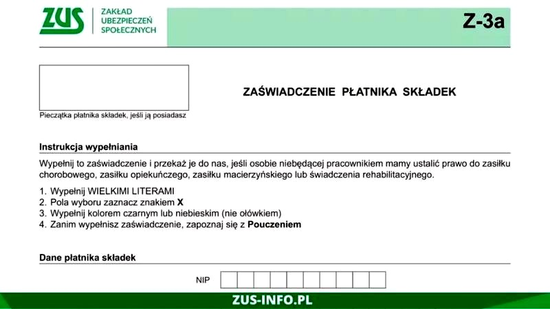 Druk Z3A – instrukcja wypełniania formularza krok po kroku