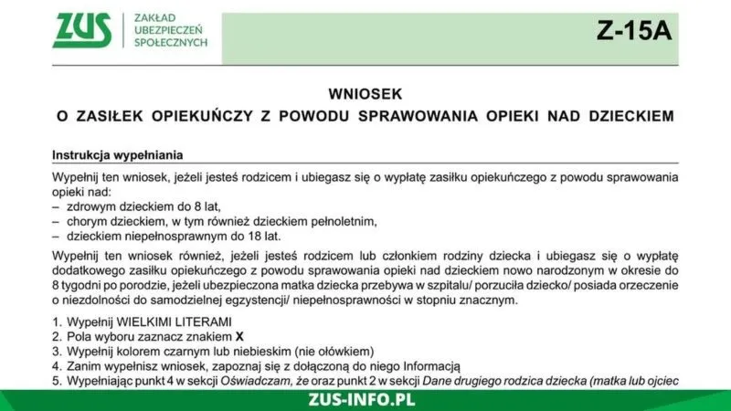 Jak wypełnić druk ZUS Z-15 krok po kroku i bez błędów