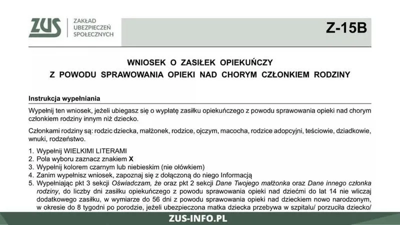 Nowy druk Z-15: Od kiedy zaczyna obowiązywać?