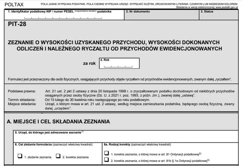 Błędy w PIT-28