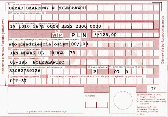 Deklaracja DT-1