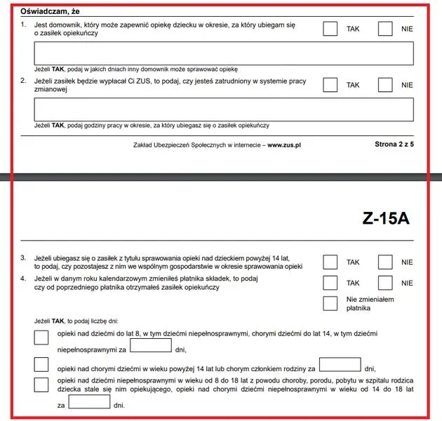 Formularz Z-15
