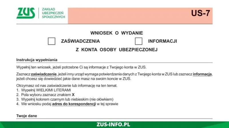 Jak wypełnić US-7