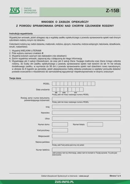 Jak wypełnić formularz ZUS