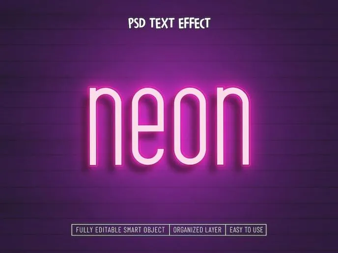 Neonowe litery w Photoshopie