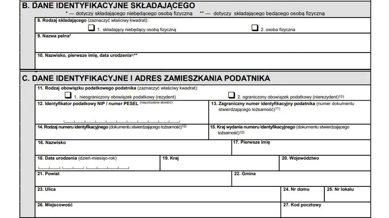Nowości w formularzu pit-11