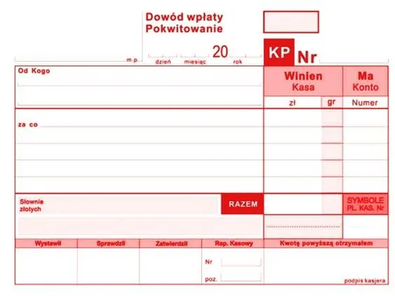 Rodzaje druków kp