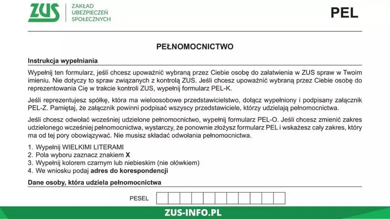 Uniknięcie błędów ZUS PEL