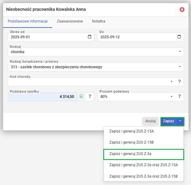 Wypełnianie formularza