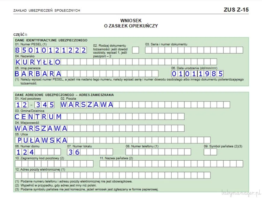 Zasiłek opiekuńczy