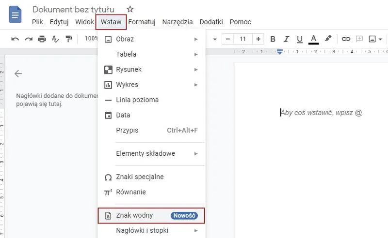 Znak wodny w Photoshopie